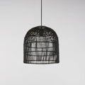 Siena Rattan Cane Wicker Pendant Light - Black