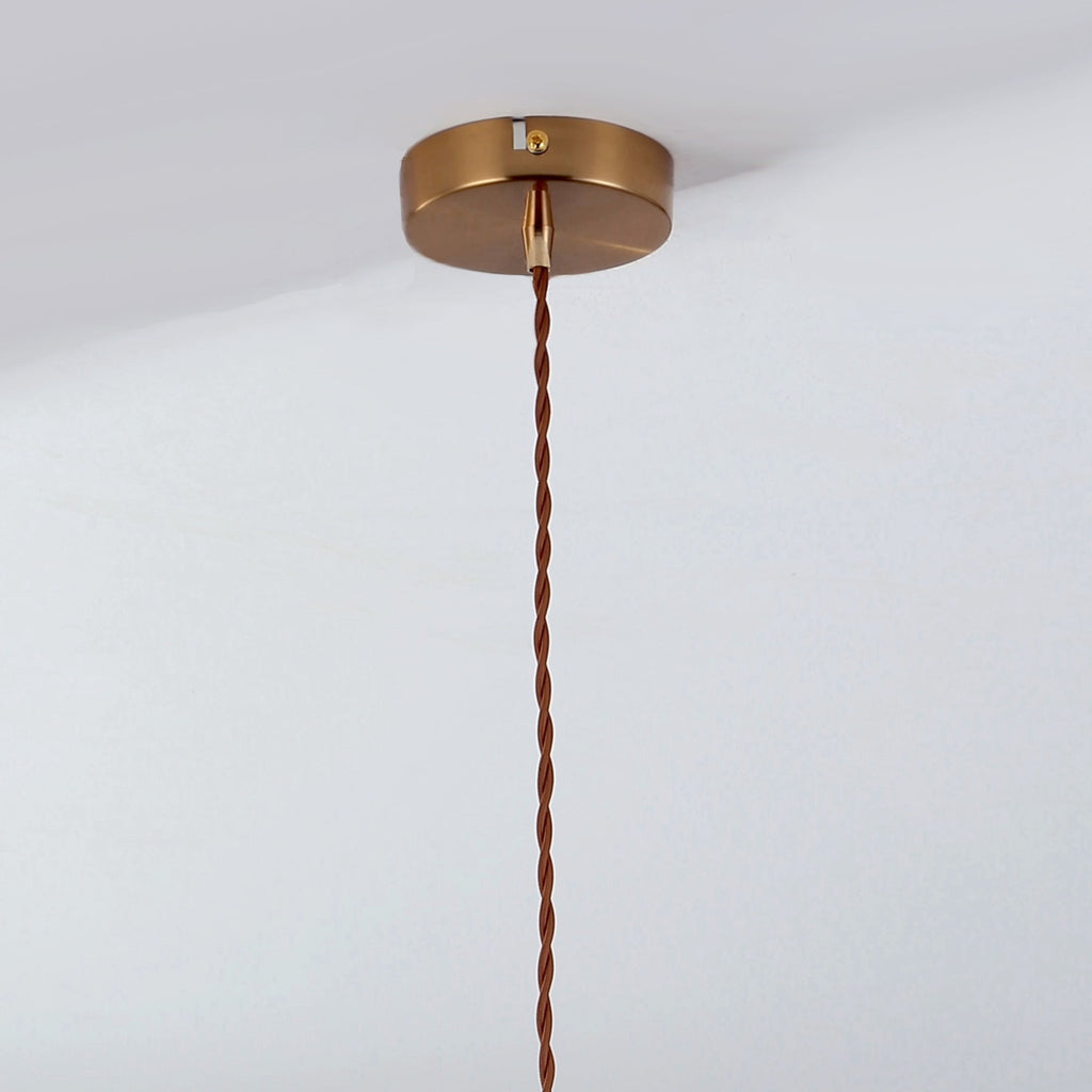 Jenna Vintage Scallop Edge Glass Pendant Light