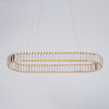 Quivira Oval Crystal LED Chandelier - Gold Hardware
