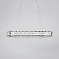 Quivira Oval Crystal LED Chandelier - Black Hardware