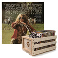 Crosley Record Storage Crate Janis Joplin Janis Joplin's Greatest Hits Vinyl Album Bundle