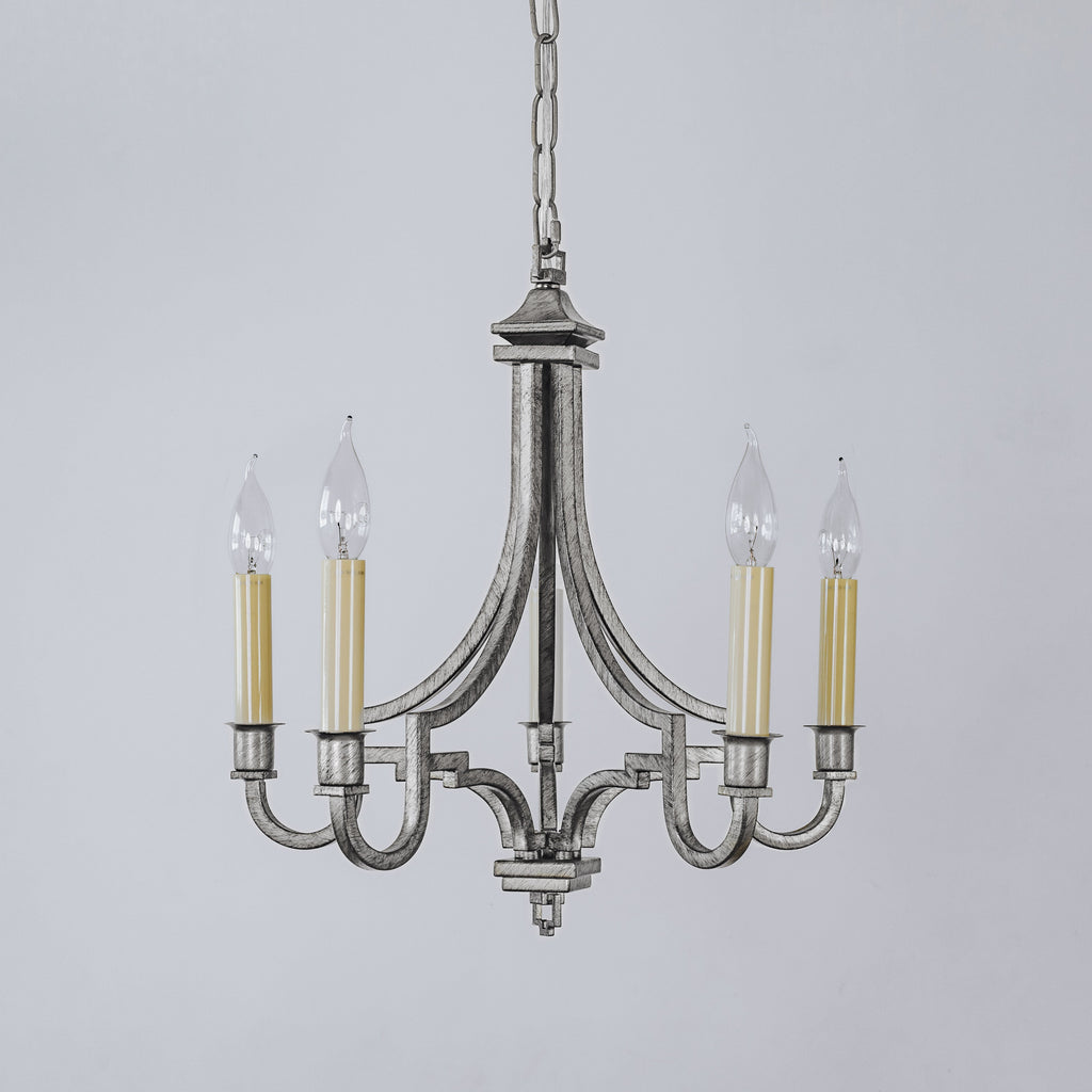 Kalani Modern Chandelier 5 Light - Brushed Silver