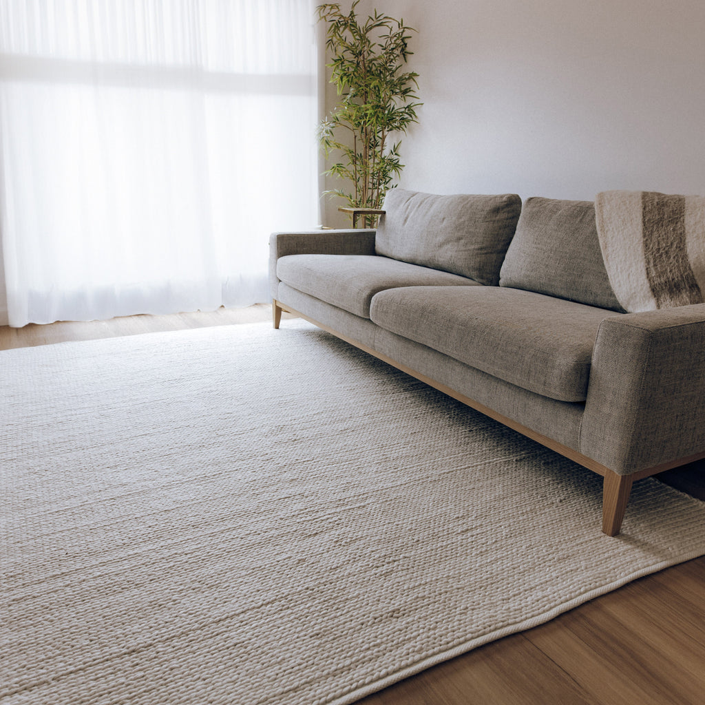 Kiara Handwoven Floor Rug in White Tones