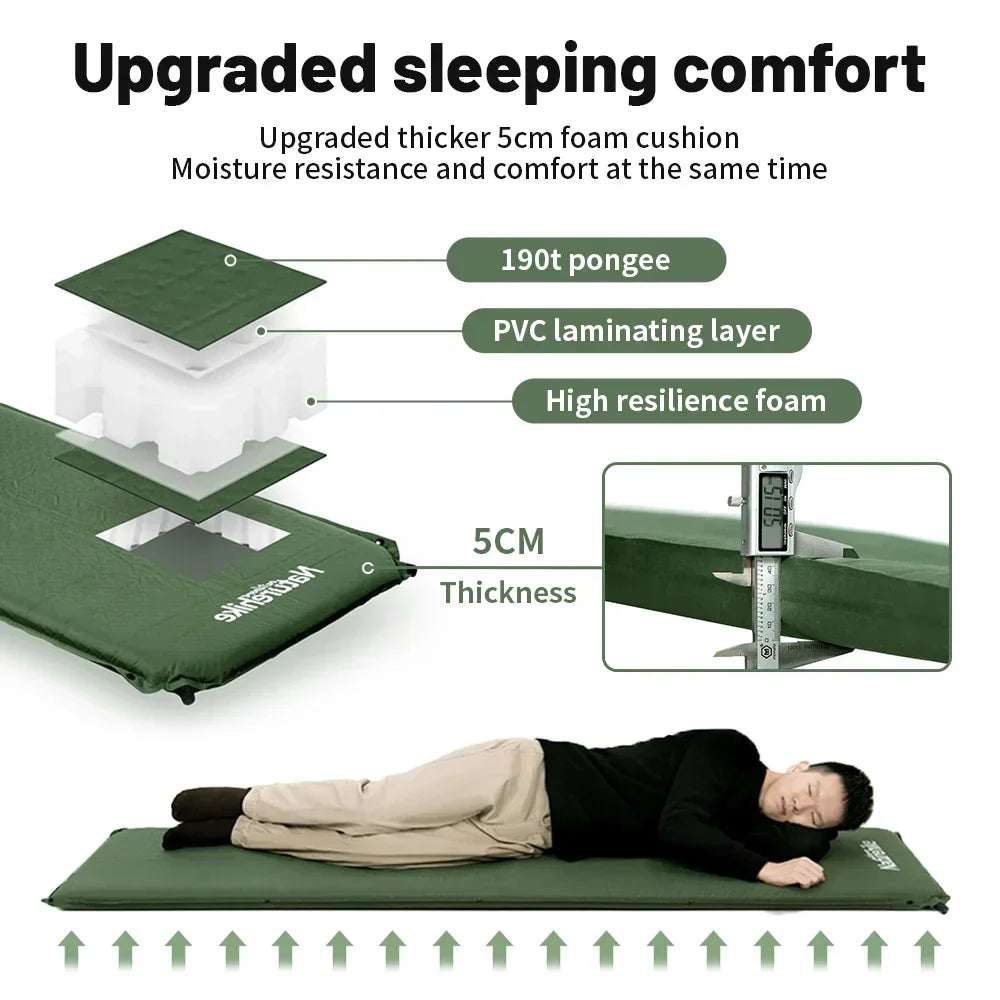 Self-Inflating Air Mattress Camping Foam Sleeping Mat