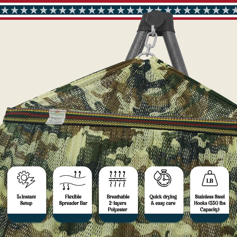 Uniki Collapsible Hammock Stand, Camo