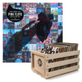Crosley Record Storage Crate Pink Foyd The Best Of Pink Floyd: A Foot In The Door Vinyl Album Bundle