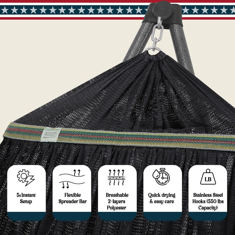 Uniki Collapsible Hammock Stand, Black