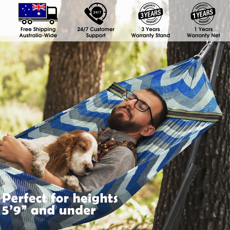 Uniki Collapsible Hammock Stand, Chevron