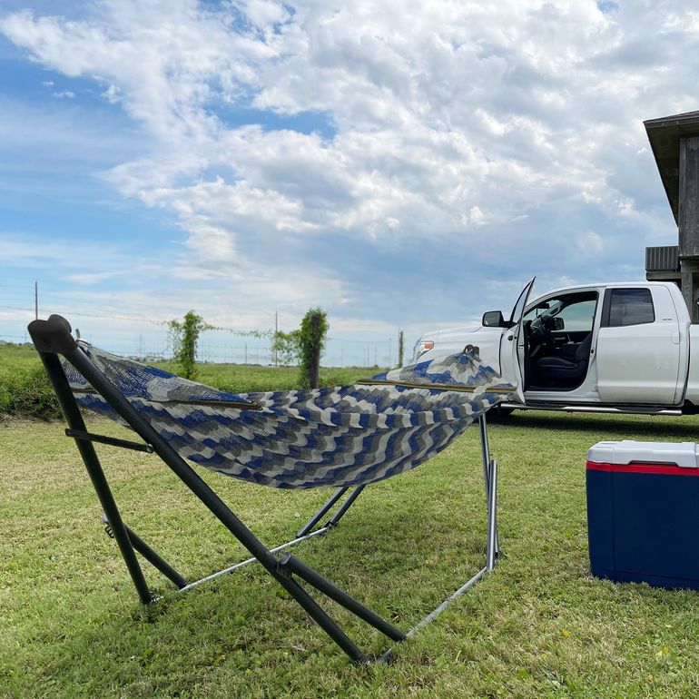Uniki Collapsible Hammock Stand, Chevron
