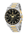 Maserati Velocita 43mm Chrono Black Dial Two Tone Stainless Steel Strap Watch