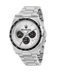 Maserati Velocita 43mm Chrono Silver Dial Stainless Steel Strap Watch