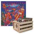 Crosley Record Storage Crate Santana Supernatural Vinyl Album Bundle