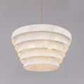 Avalon Five Tiered Rope Chandelier - White/Gold