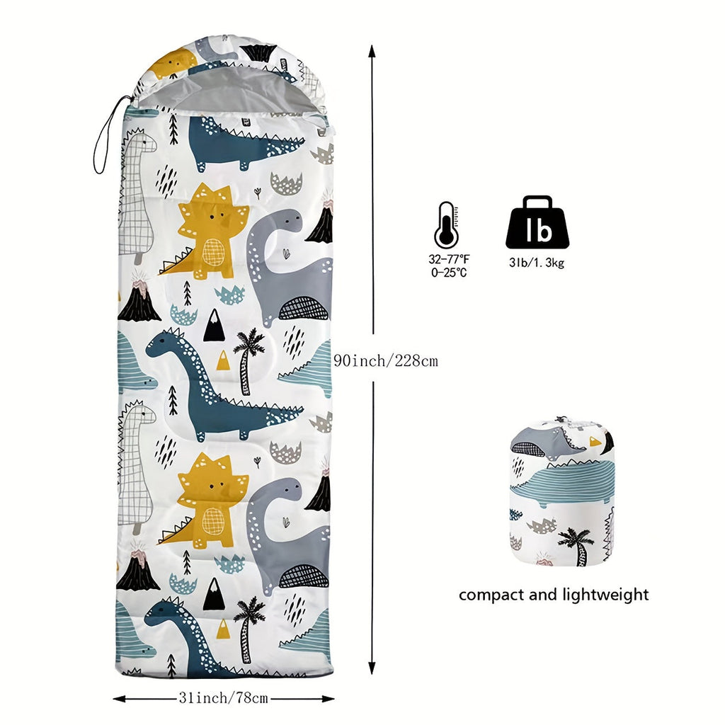 Dinosaur Camping Sleeping Bag Lightweight Warm Quilt