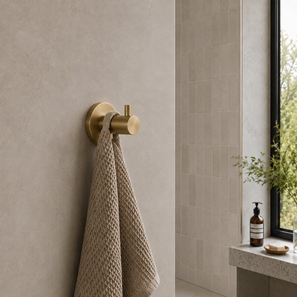 Reno Robe Hook - Brushed Brass