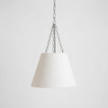 Chloe Pendant Light - White with Nickel Hardware