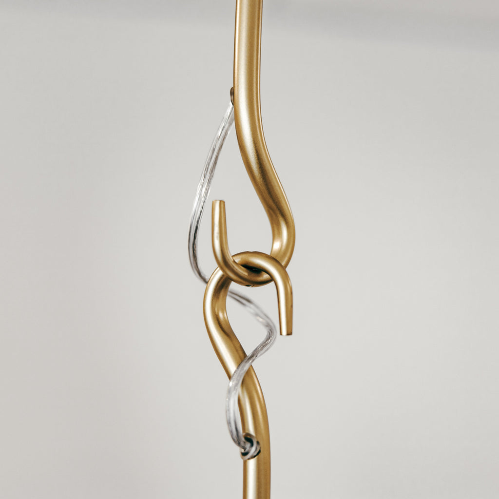 Bailey Extended Metal Cone Pendant Light - Gold/White