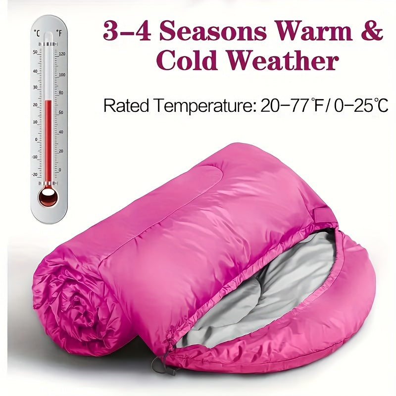 4-Season Lightweight Camping Sleeping Bag for Adults