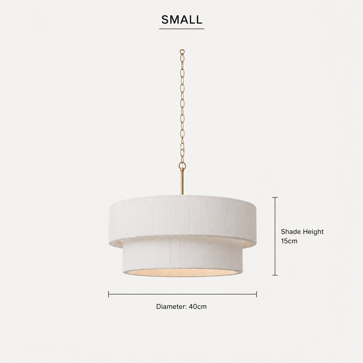 Sorrento Double Tiered Rope Chandelier - White/Gold