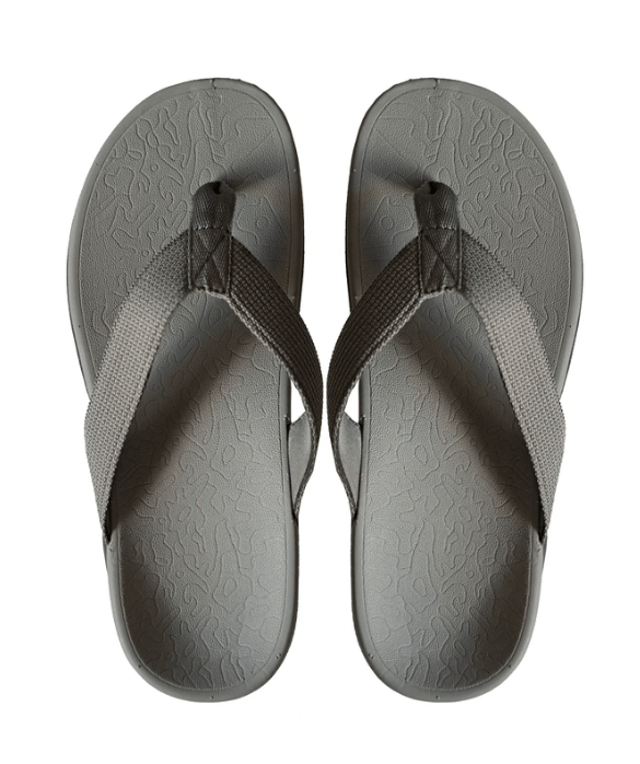 Axign Premium Orthotic Flip Flops with Arch Support – Khaki (Mens)