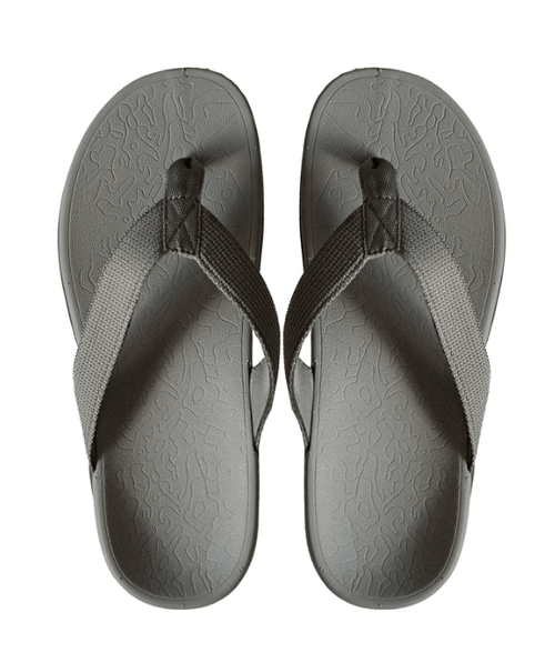 Axign Premium Orthotic Flip Flops with Arch Support – Khaki (Mens)