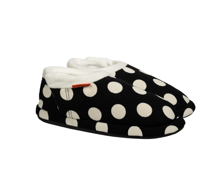 Archline Orthotic Slippers Closed – Black/White Polkadots (Womens)