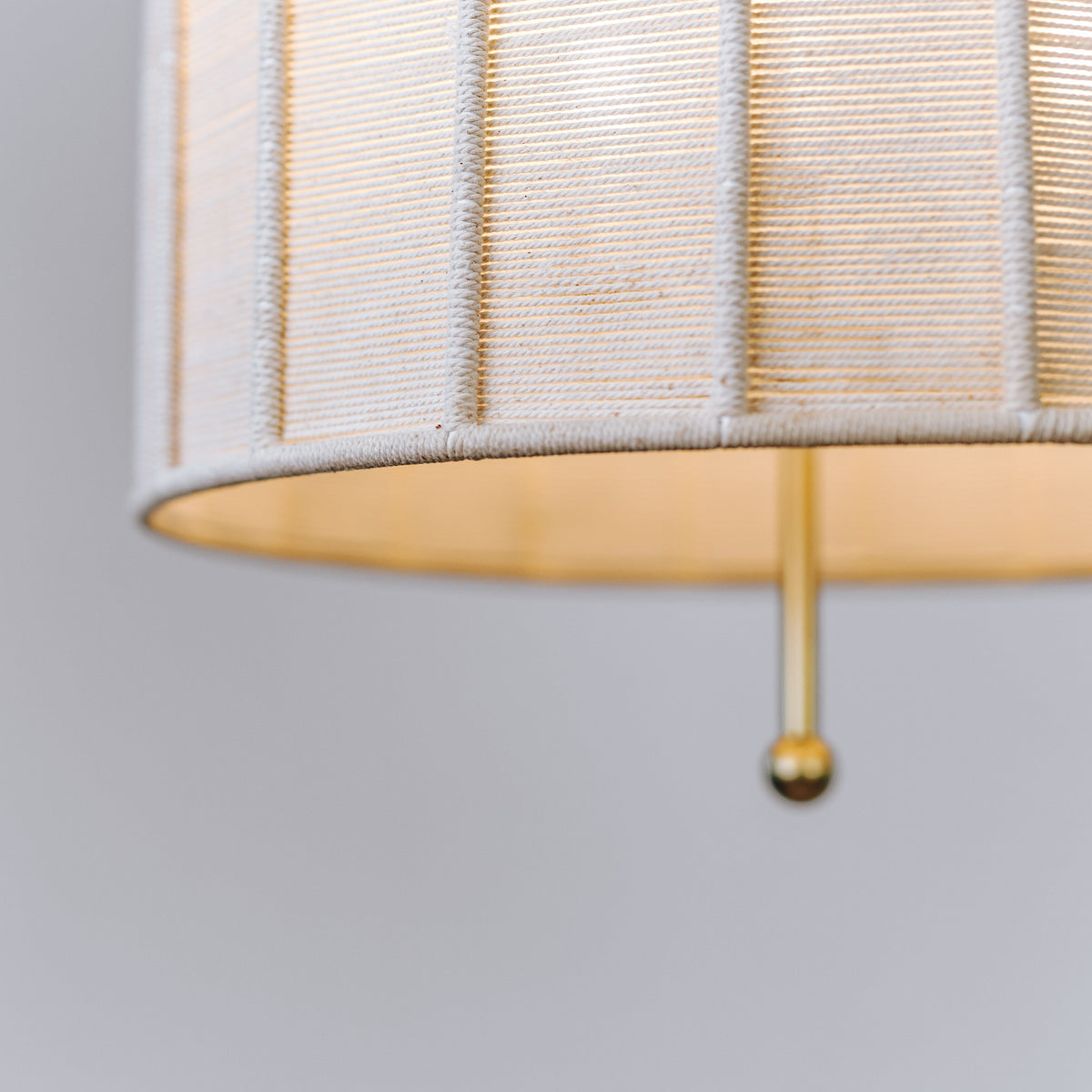 Gabrielle Rope Pendant Light with Gold Hardware