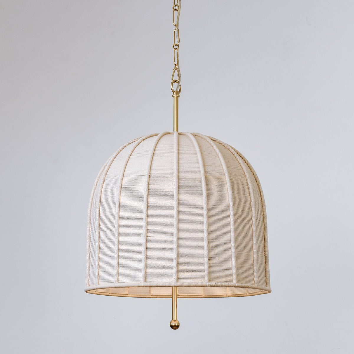 Gabrielle Rope Pendant Light with Gold Hardware