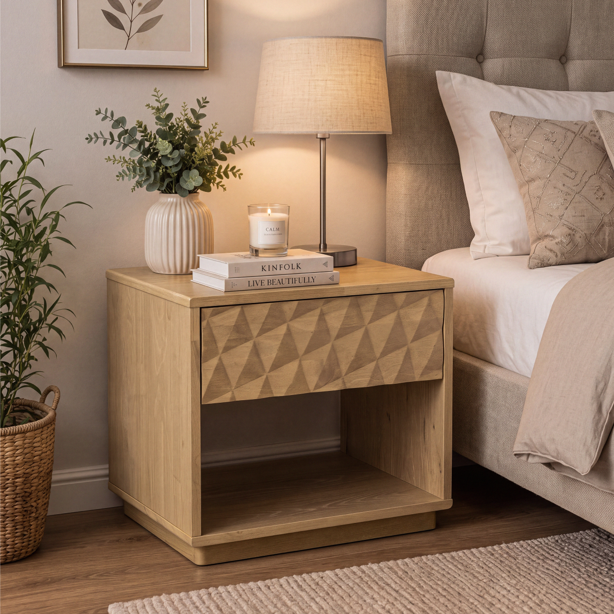 Sapa Solid Wood Bedside Table