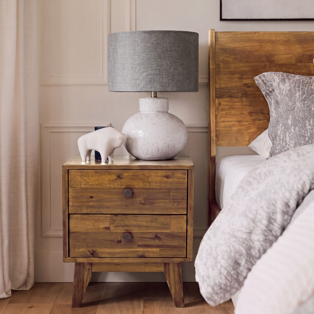 Silvia Solid Wood Bedside Table