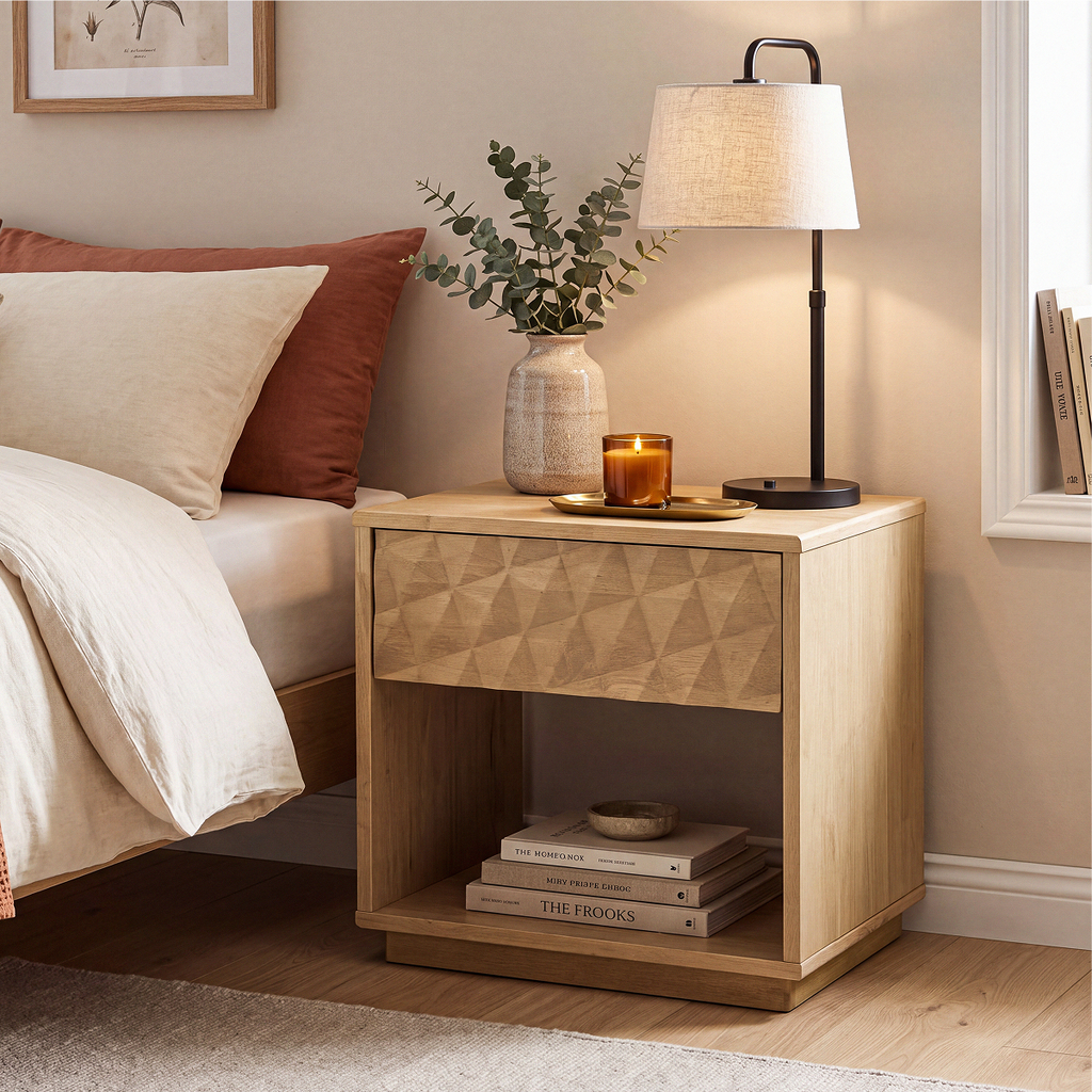 Sapa Solid Wood Bedside Table