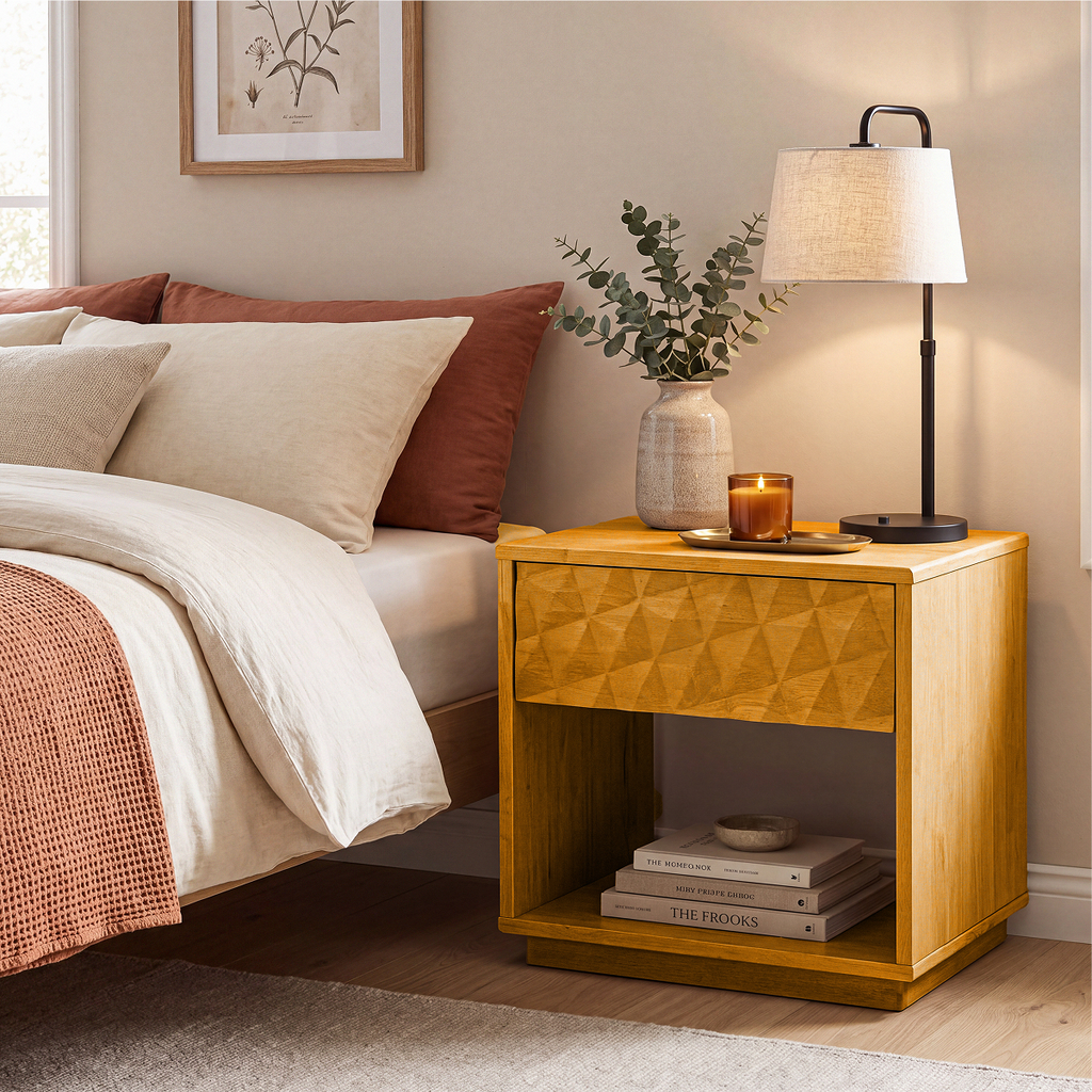 Sapa Solid Wood Bedside Table