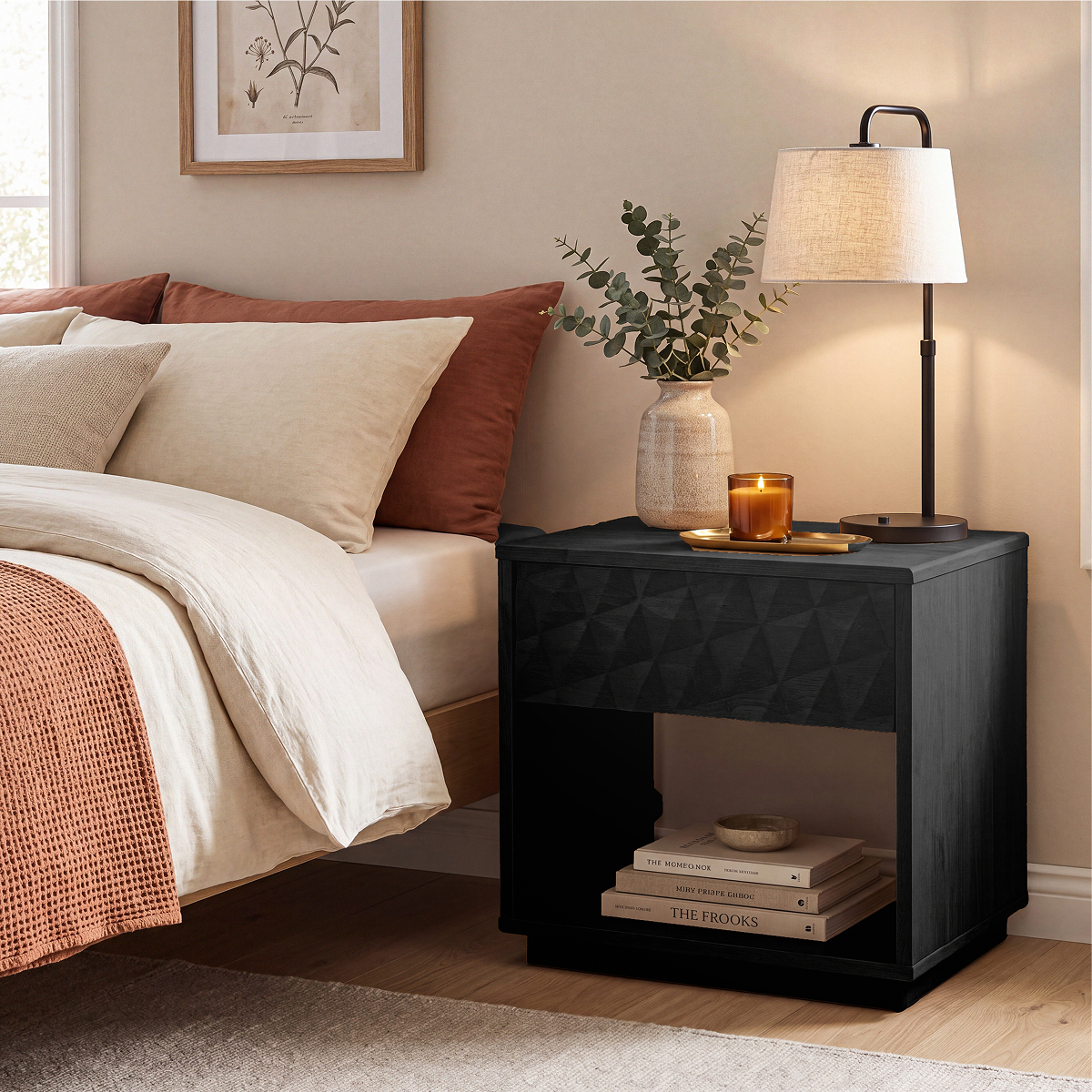 Sapa Solid Wood Bedside Table