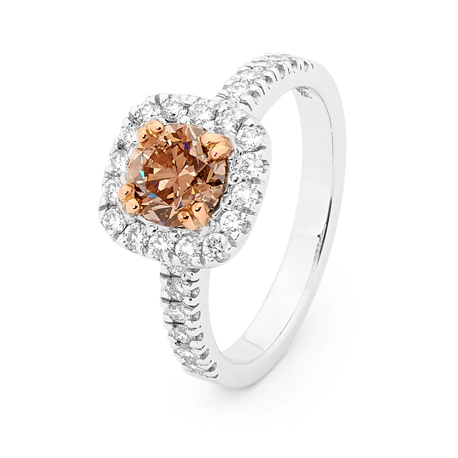 Chocolate Diamond Halo 1.57ct
