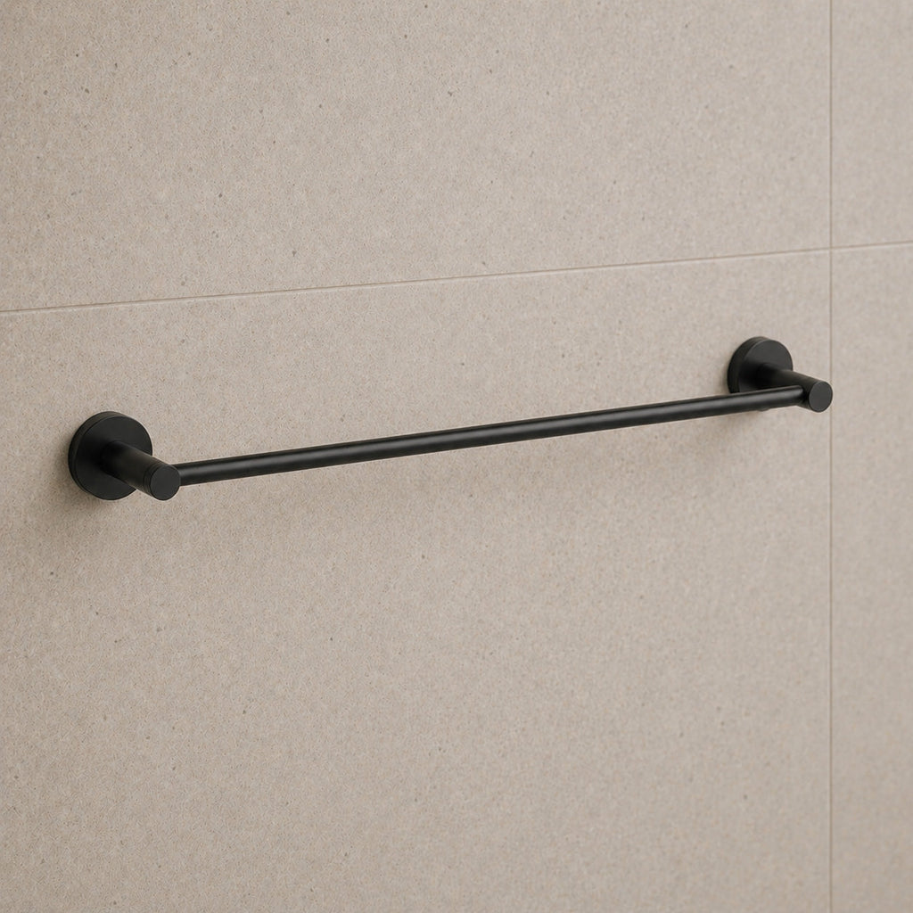 Reno Single Towel Rail - Matt Black
