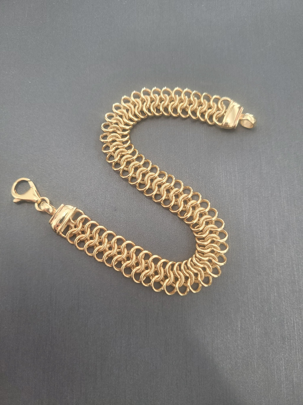 9ct Euro Bracelet Hollow 10.5mm